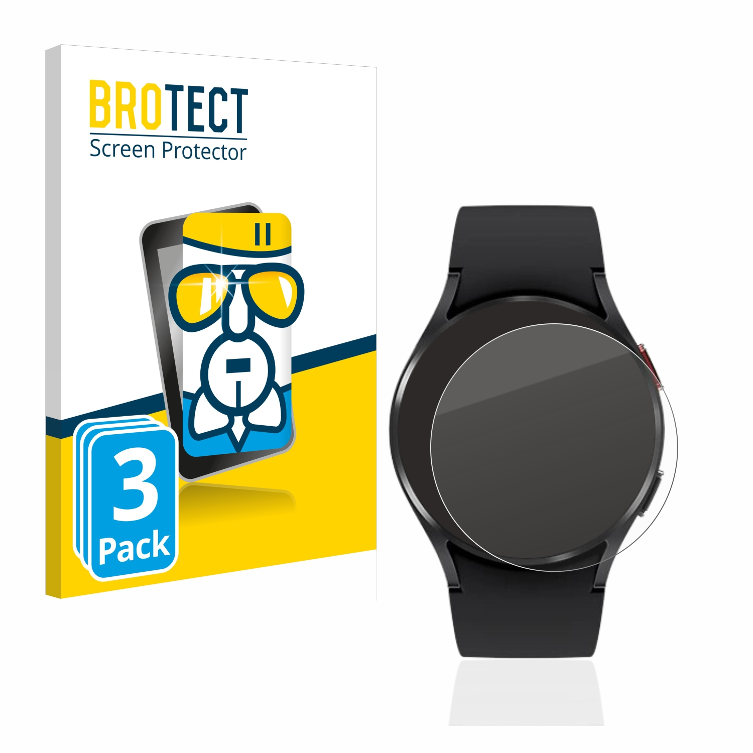 3x Watch BROTECT (40mm)) Samsung Galaxy Airglass klare Schutzfolie(für 4