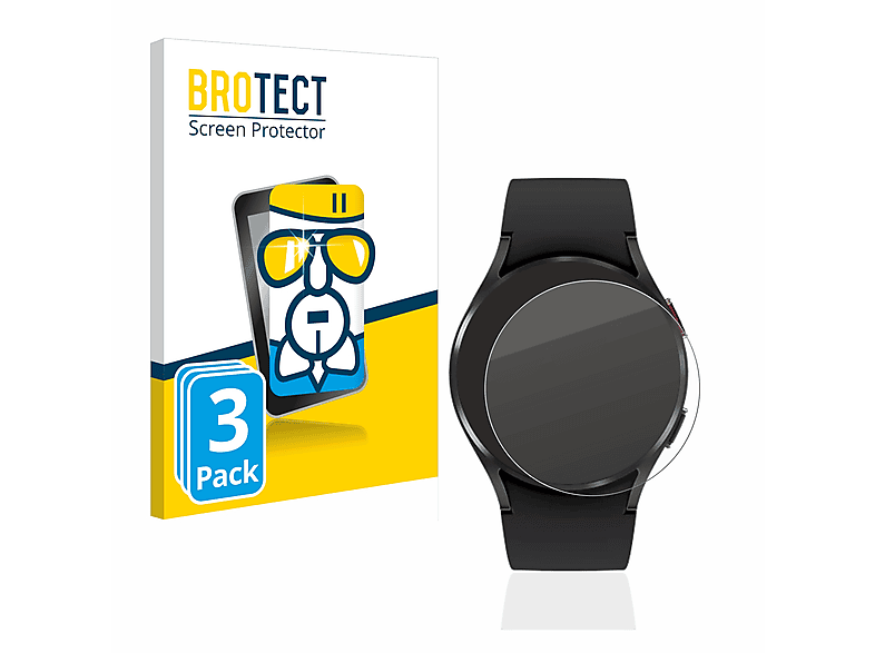 BROTECT 3x Airglass klare Schutzfolie(für Samsung Galaxy Watch 4 (40mm))