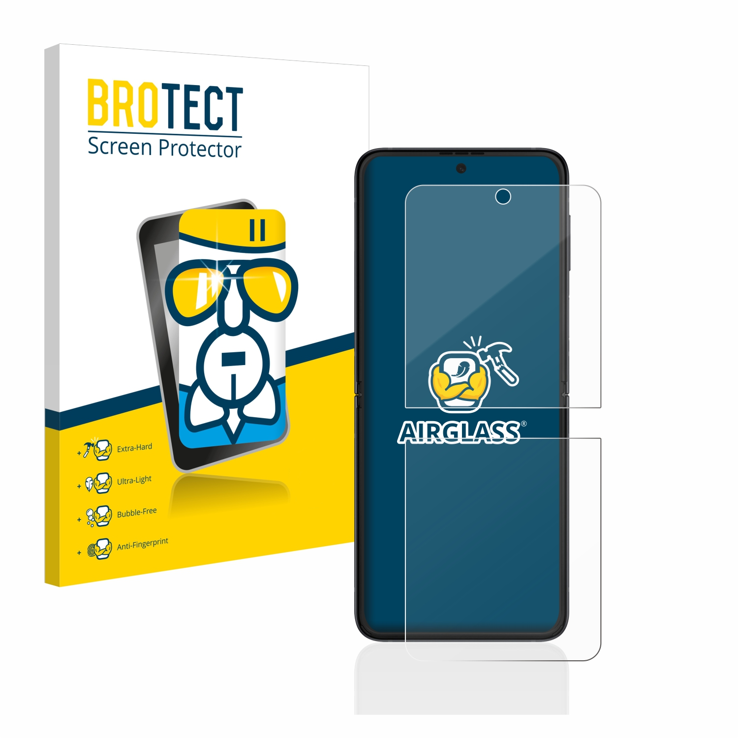 BROTECT Airglass klare Schutzfolie(für Samsung Galaxy Z 5G) 3 Flip