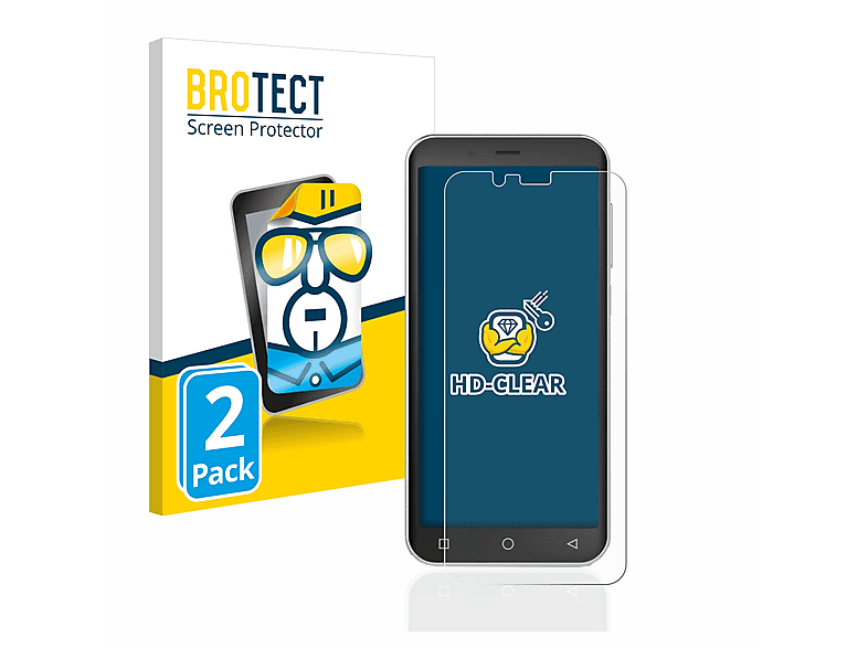 BROTECT 2x klare Schutzfolie(für Emporia Smart 4)