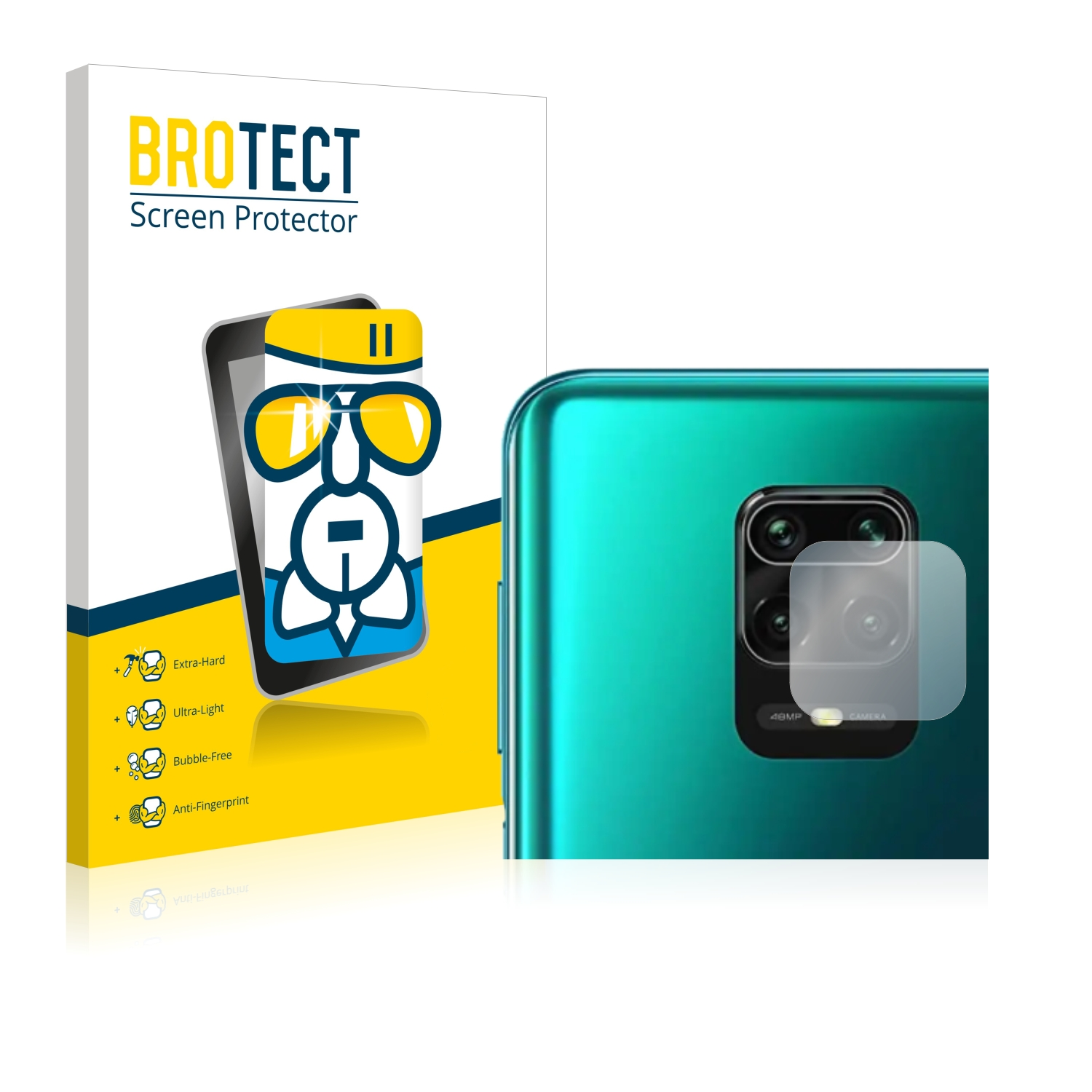 BROTECT Airglass Note 10 klare Redmi Xiaomi Kamera)) Schutzfolie(für Lite (NUR