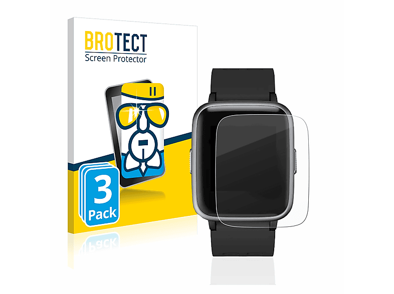 BROTECT 3x Airglass klare Schutzfolie(für Letsfit Fitness Tracker 1.3\