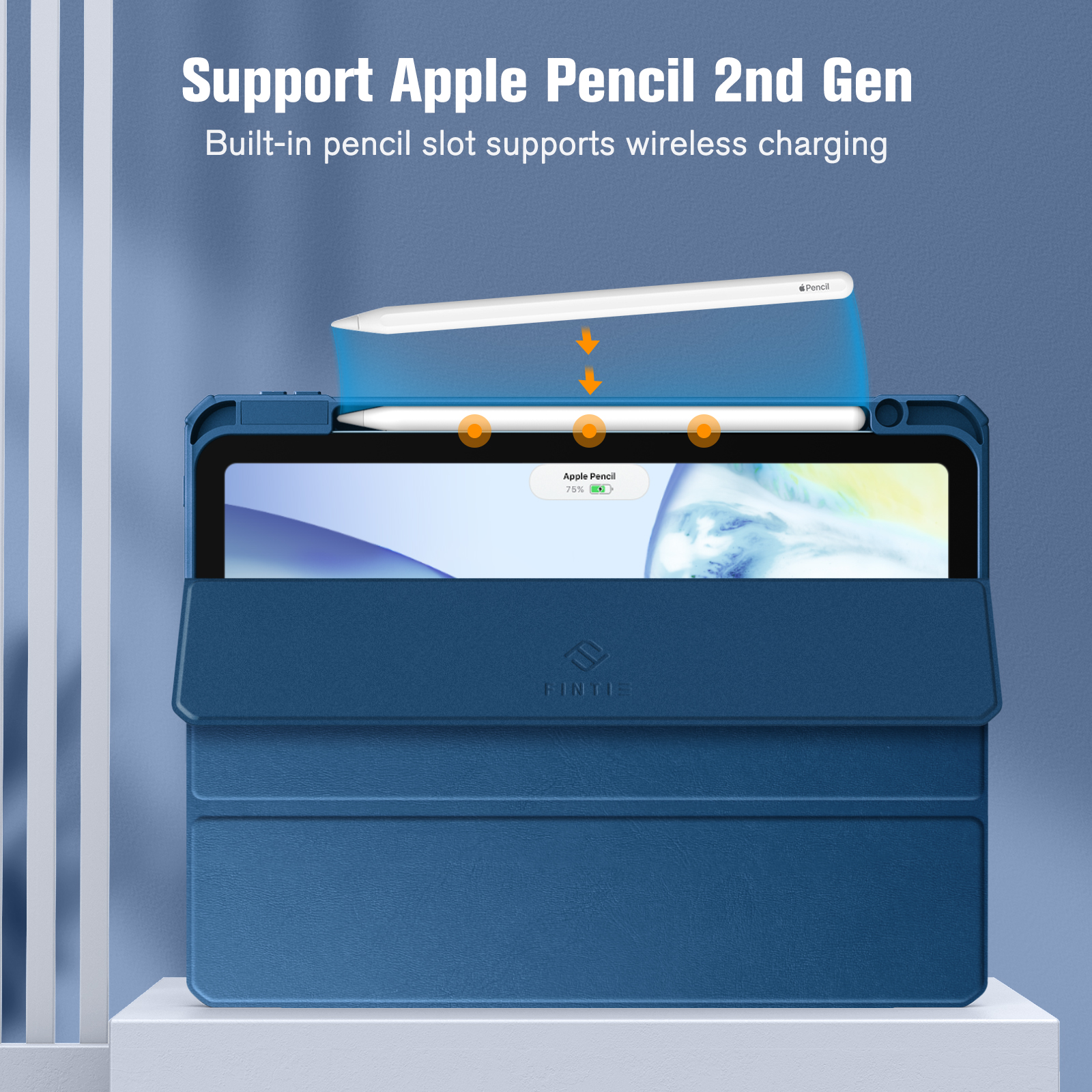 Tablethülle Blau Hülle für Apple TPU, Bookcover FINTIE