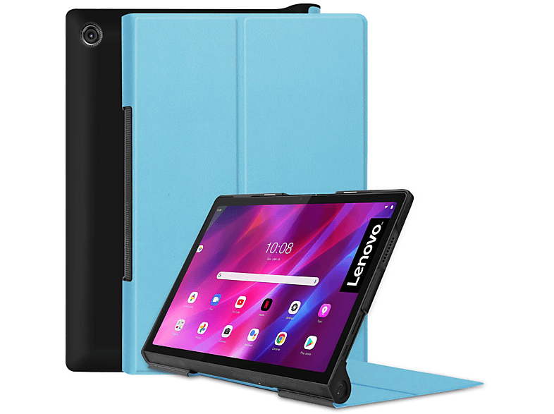 LOBWERK Hülle Schutzhülle Hellblau 11 Tab 11 Yoga Bookcover für 2021 YT-J706F Lenovo Zoll Kunstleder