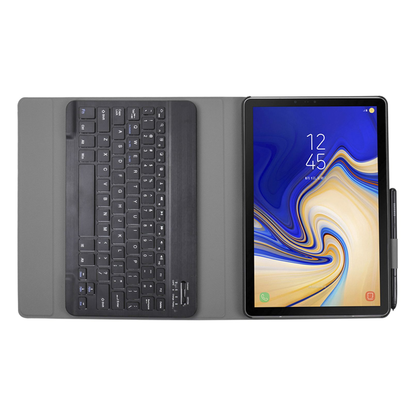 Galaxy Tastatur Blau Schutzhülle 2in1 LOBWERK Cover) SM-T590 + (Bluetooth Zoll Samsung Tab Bookcover SM-T595 Set für Kunststoff, 10.5 A