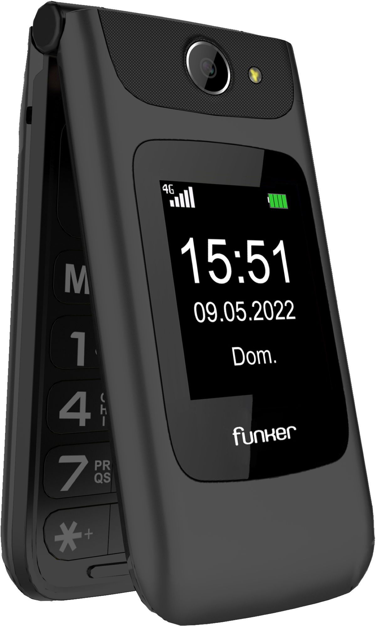 Móvil básico - C200 COMFORT 4G FUNKER, Negro