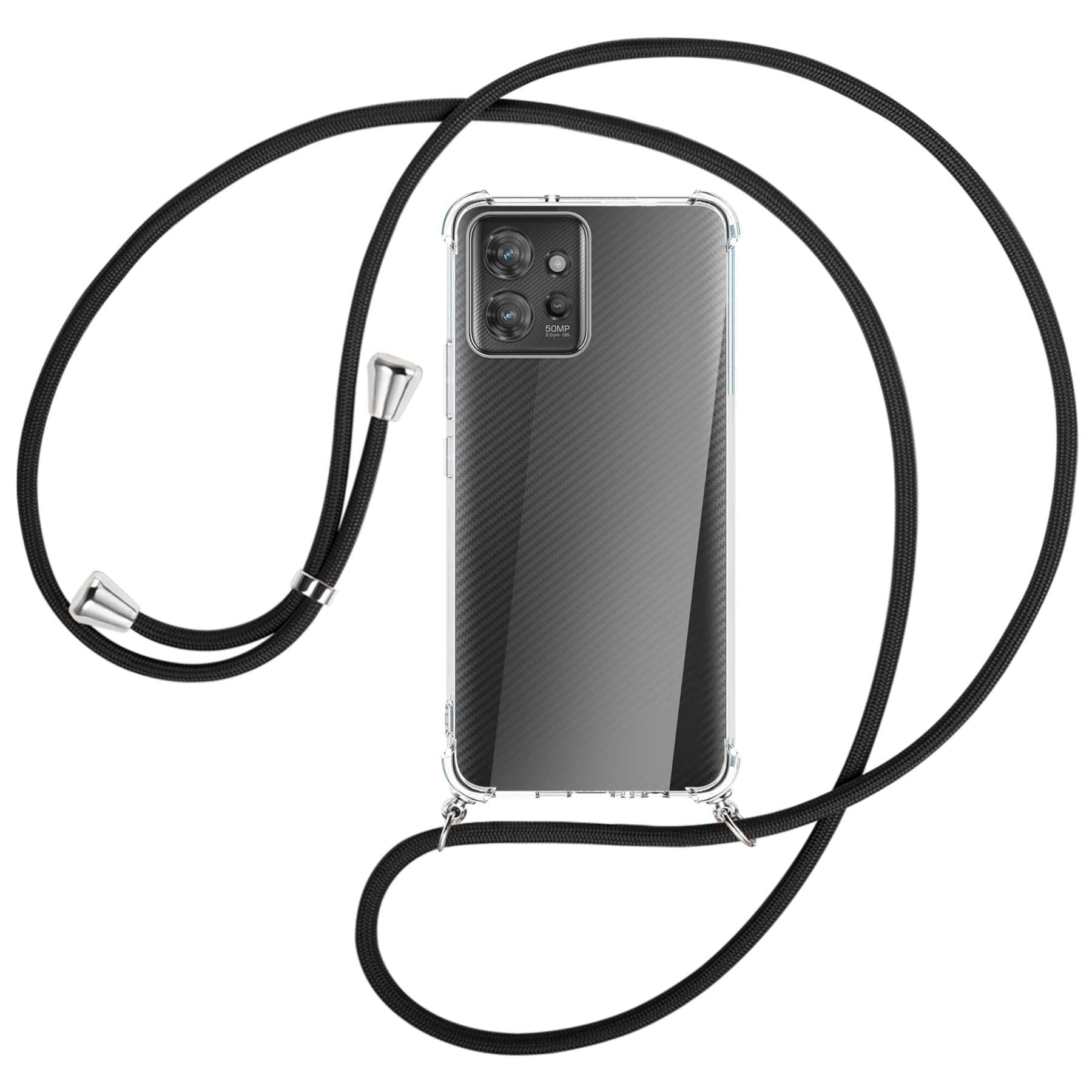MTB MORE ENERGY Backcover, Schwarz Kordel, ThinkPhone, mit Motorola, / silber Umhänge-Hülle