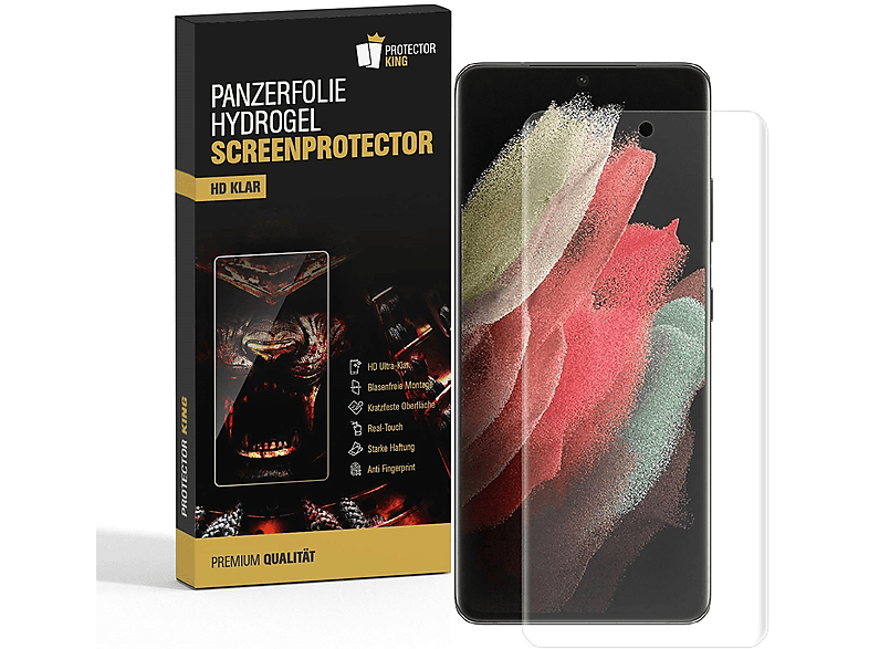 PROTECTORKING 6x FULL COVER Hydrogel Galaxy Displayschutzfolie(für Samsung KLAR Plus) Panzerfolie HD S21