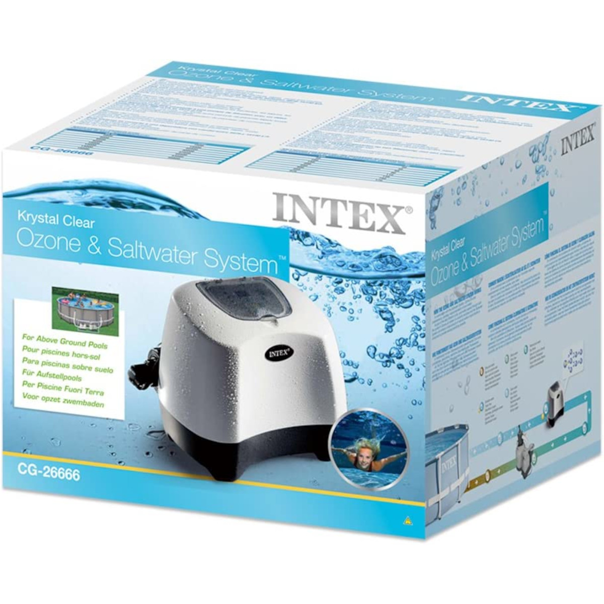 INTEX 26666 - Salzwasser-System mehrfarbig und Ozon- Poolreinigung, - QZ1100