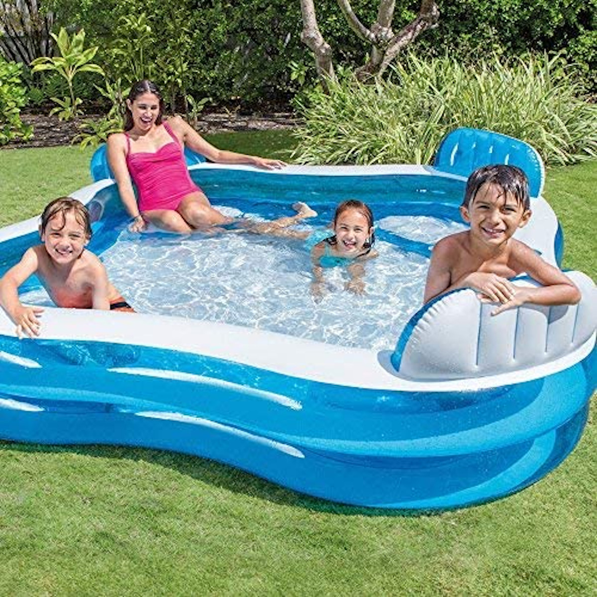 Swimcenter, mehrfarbig INTEX Lounge Swimcenter Pool (229x229x66cm) - Family
