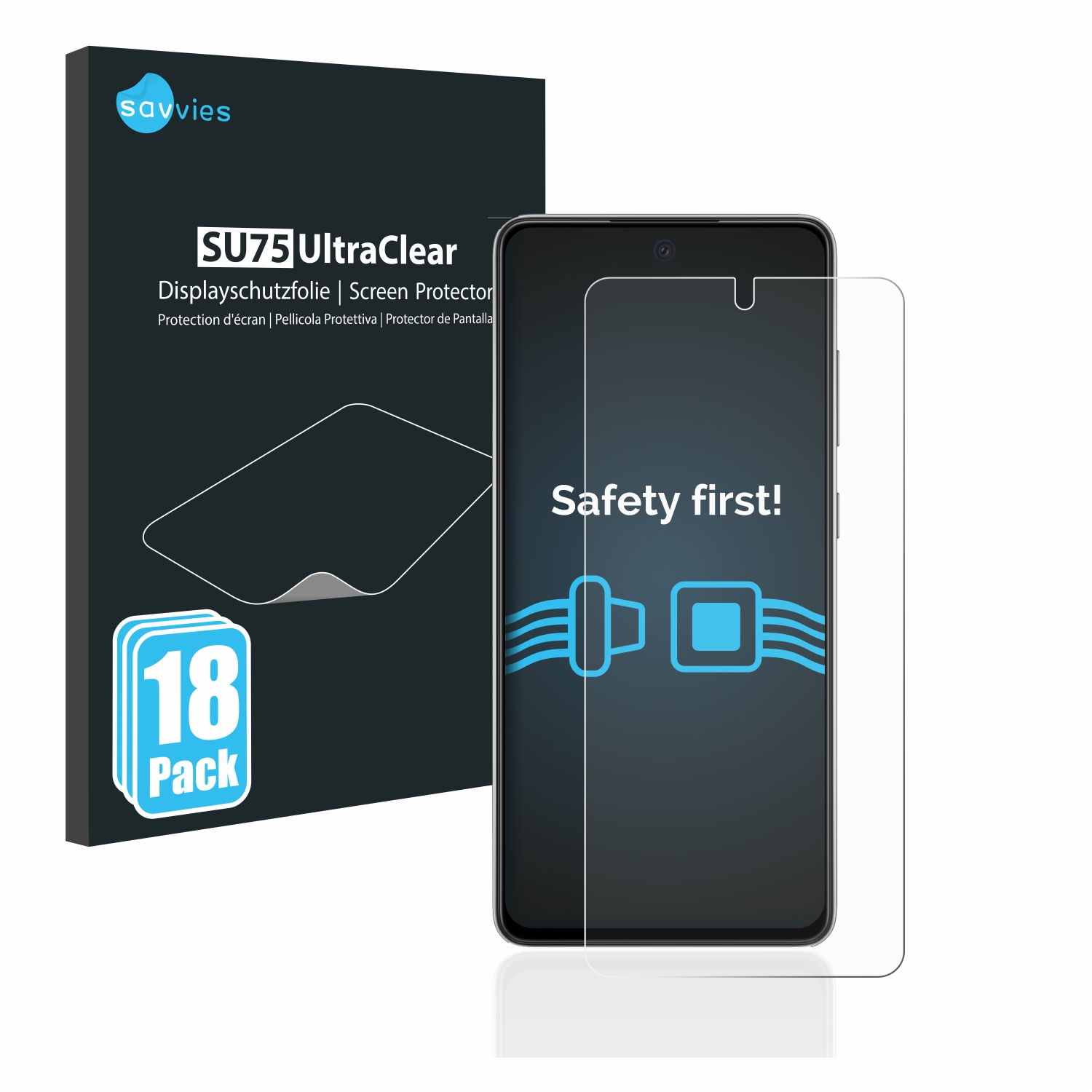 18x Samsung klare Galaxy 5G) SAVVIES A52s Schutzfolie(für