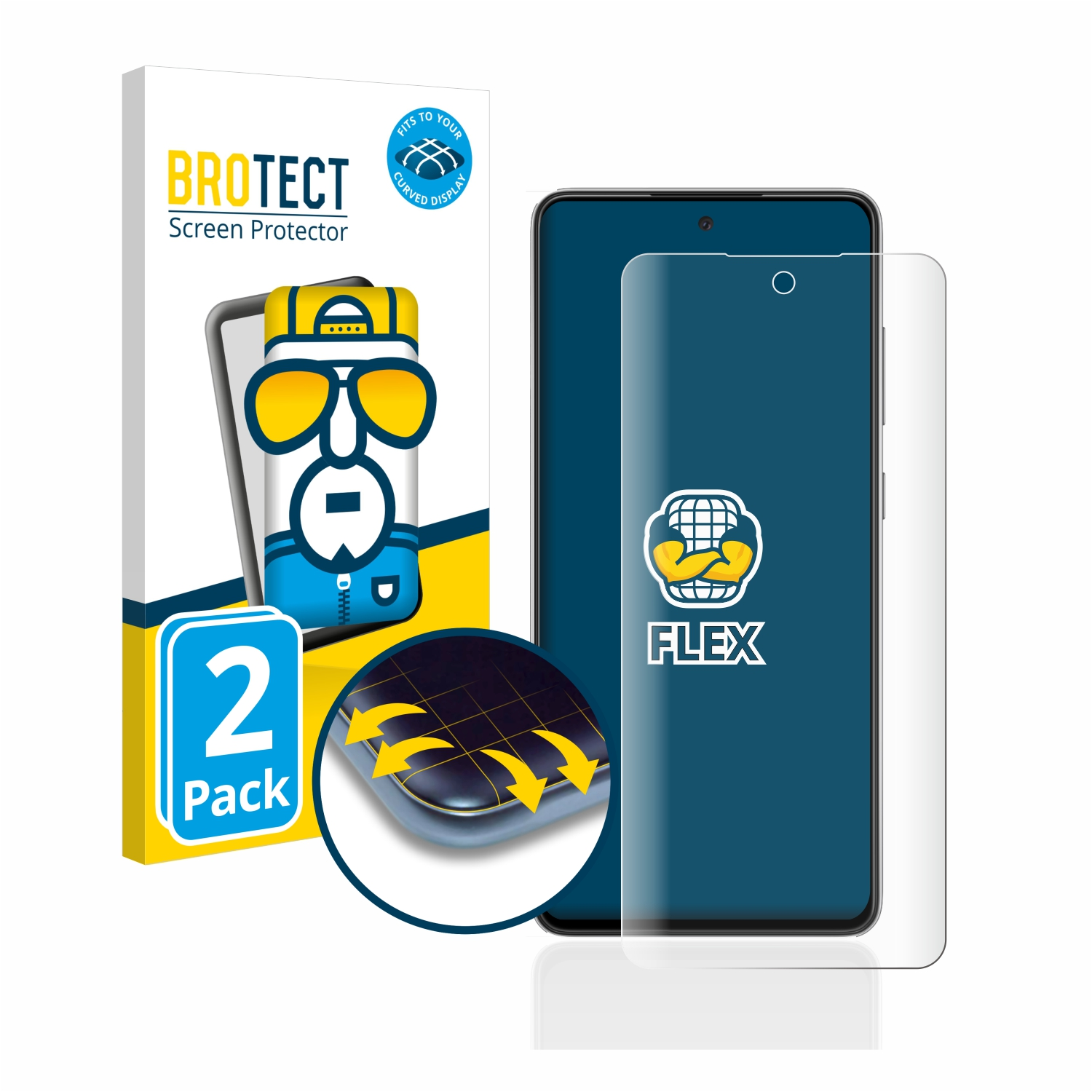BROTECT 2x Flex A52s Schutzfolie(für Curved 3D Full-Cover Galaxy Samsung 5G)