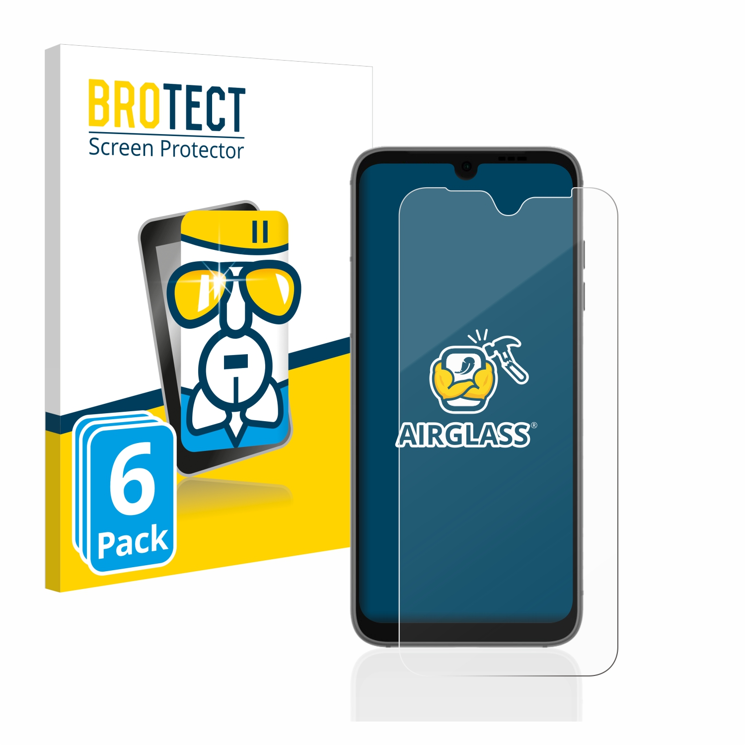 Fairphone Airglass BROTECT 4) klare Schutzfolie(für 6x