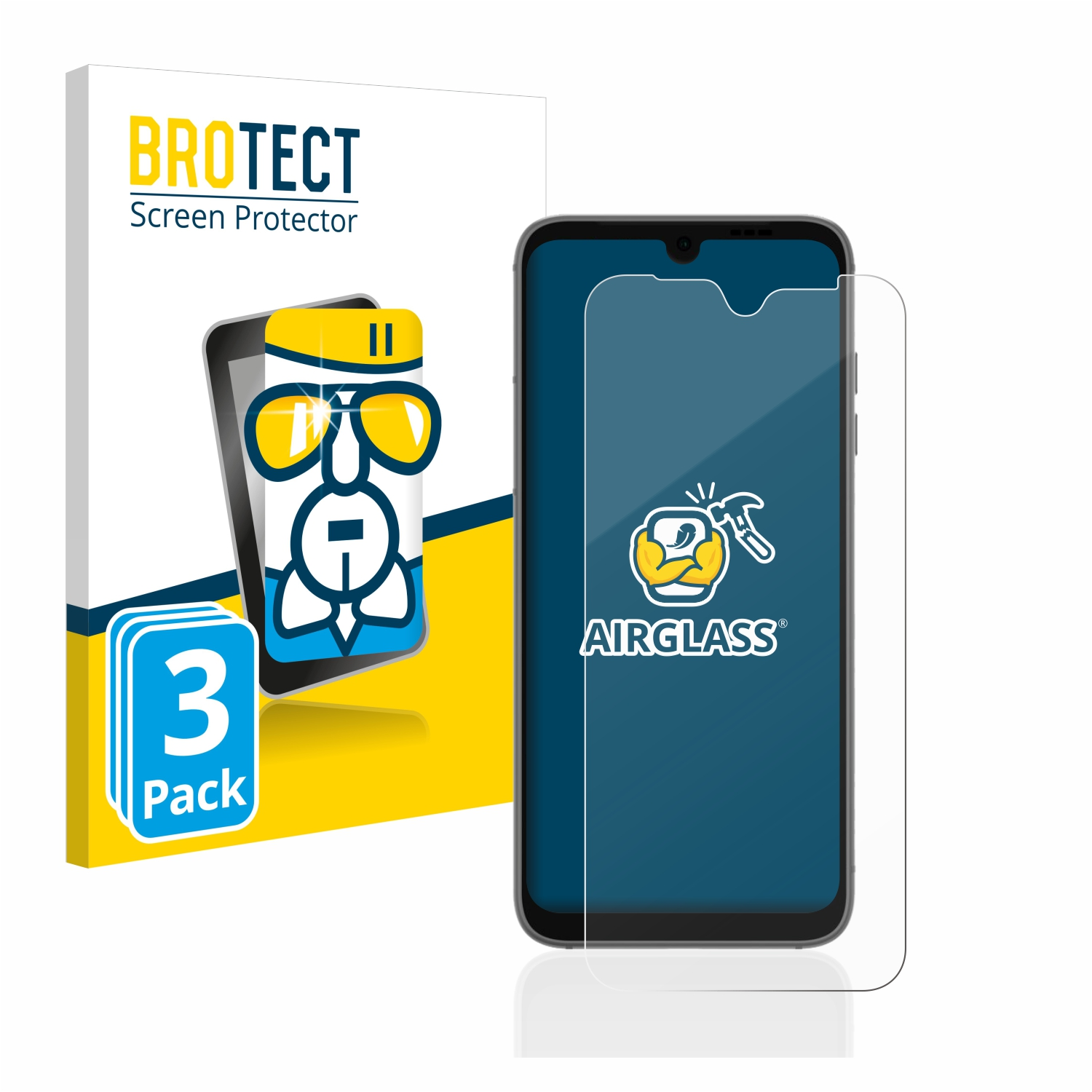 4) Airglass Fairphone Schutzfolie(für 3x BROTECT klare