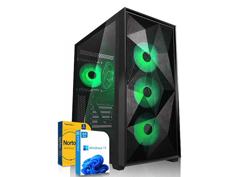 SYSTEMTREFF High-End Gaming AMD Ryzen 7 7700X, Windows 11 Pro, Gaming PC mit AMD Ryzen™ 7 Prozessor, 32 GB RAM, 1000 GB mSSD, NVIDIA GeForce RTX™ 4070