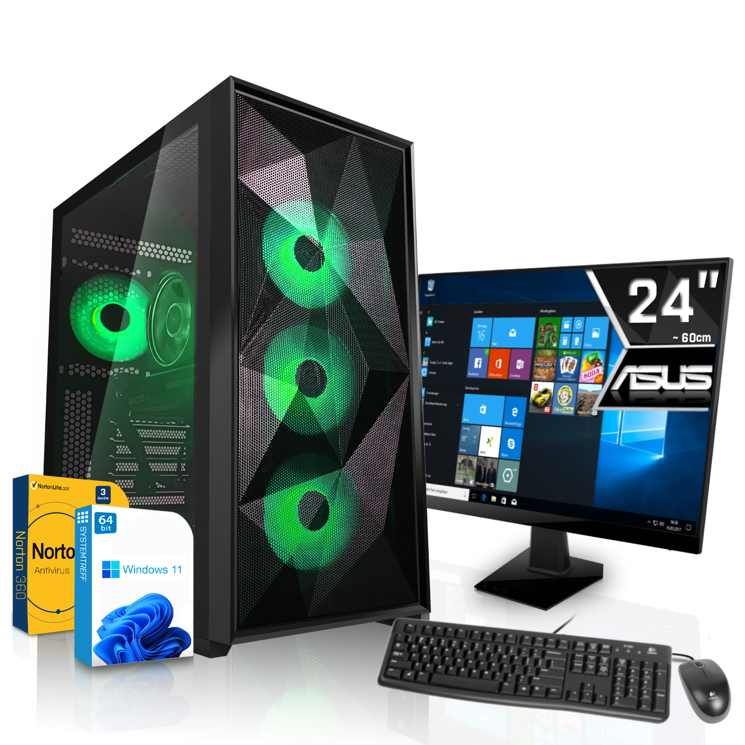 SYSTEMTREFF Gaming Komplett 16 RAM, mit i9-11900K mSSD, i9-11900K, PC 32 Intel Prozessor, GB 1000 Komplett GB GB Core
