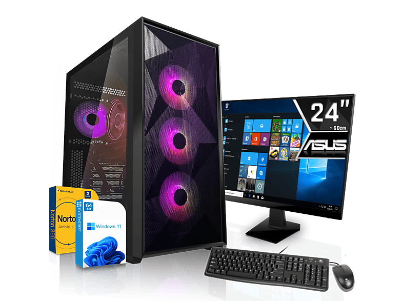 SYSTEMTREFF Gaming Komplett Intel Core i9-11900K, Komplett PC mit i9-11900K Prozessor, 32 GB RAM, 1000 GB mSSD, AMD Radeon RX 6950 XT 16GB GDDR6, 16 GB