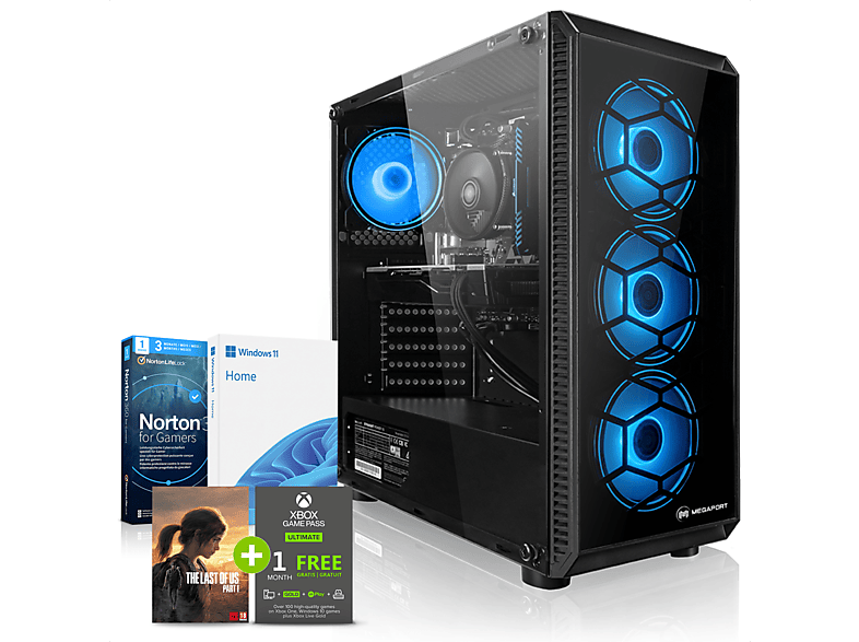 MEGAPORT Blaster AMD Ryzen 5 5600, Windows 11, Gaming PC , 16 GB RAM