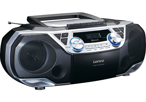 LENCO FM, Bluetooth, | SATURN SCD-120SI Schwarz-Silber Radio,