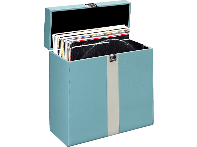 TTA-300BUWH LENCO Schallplattenkoffer, Blau-Weiß
