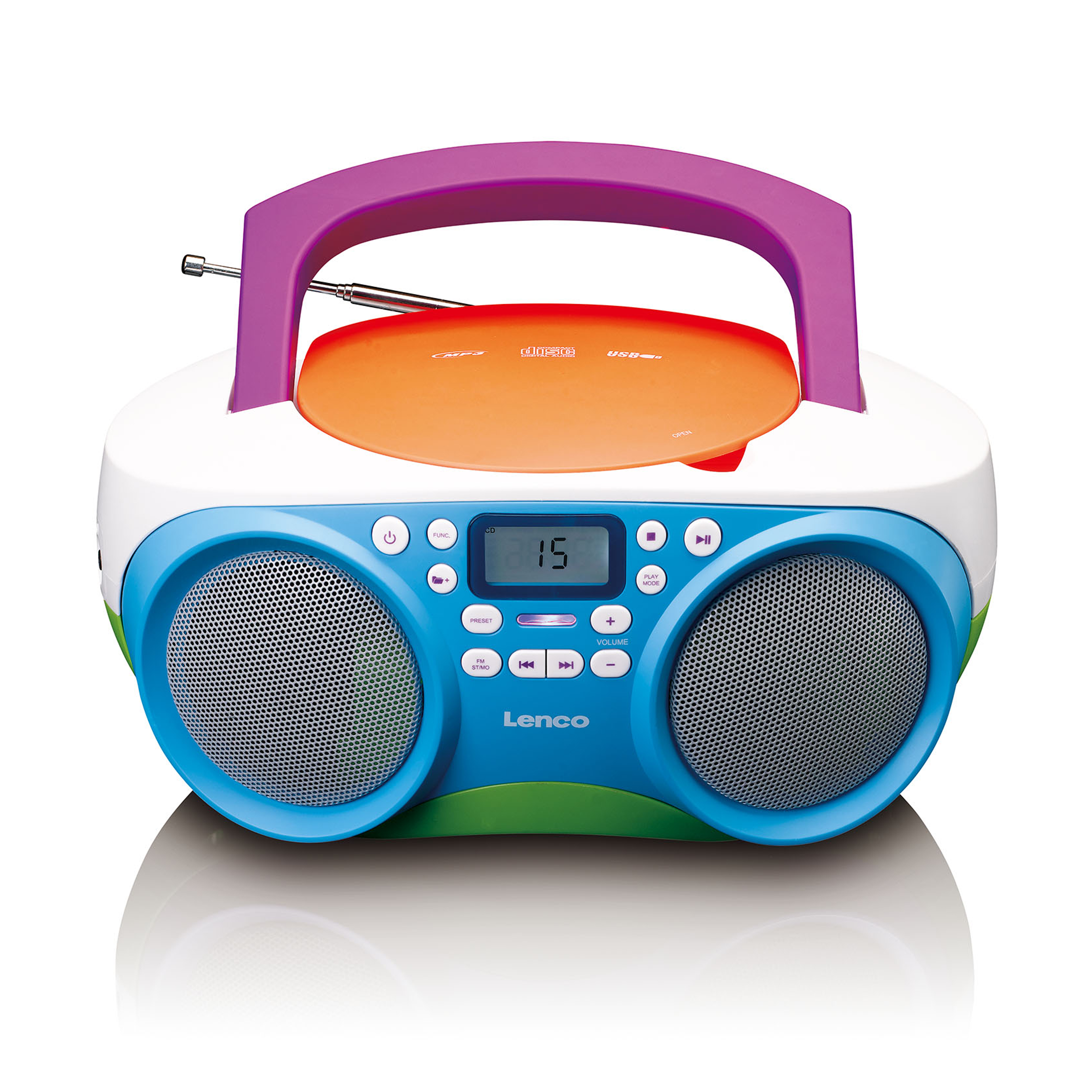 LENCO SCD-41 CD-Player Boombox, Mehrfarbig