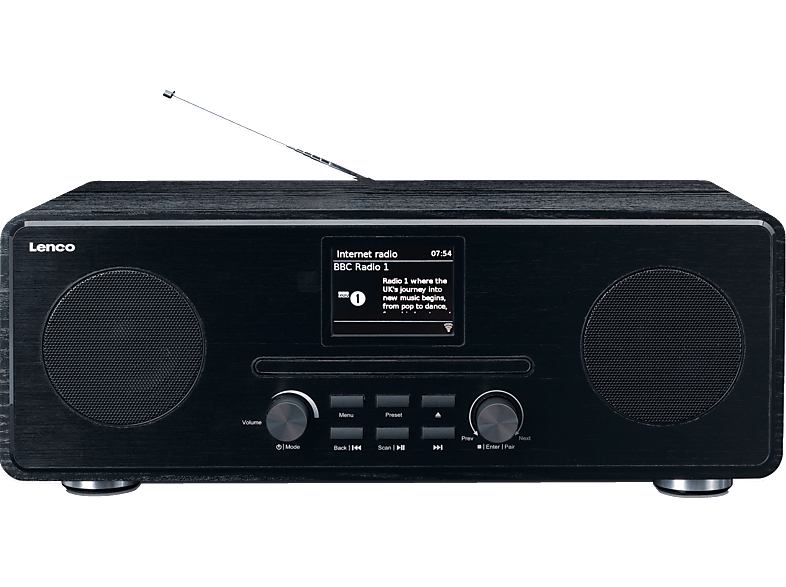 LENCO DIR261BK DAB+ Radio, DAB+ & FMEmpfang, DAB, FM