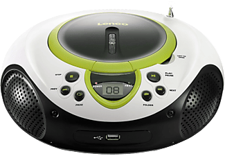 LENCO SCD-38 USB Green Radio 1 GB, FM, FM, Grün-Weiß