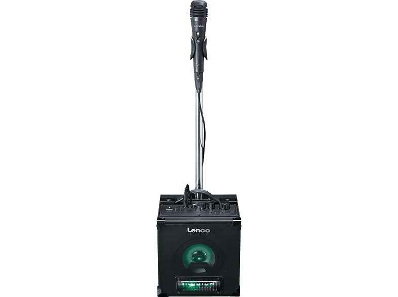 LENCO BTC-070BK - Bluetooth Karaoke Schwarz Set, Lichteffekte - 