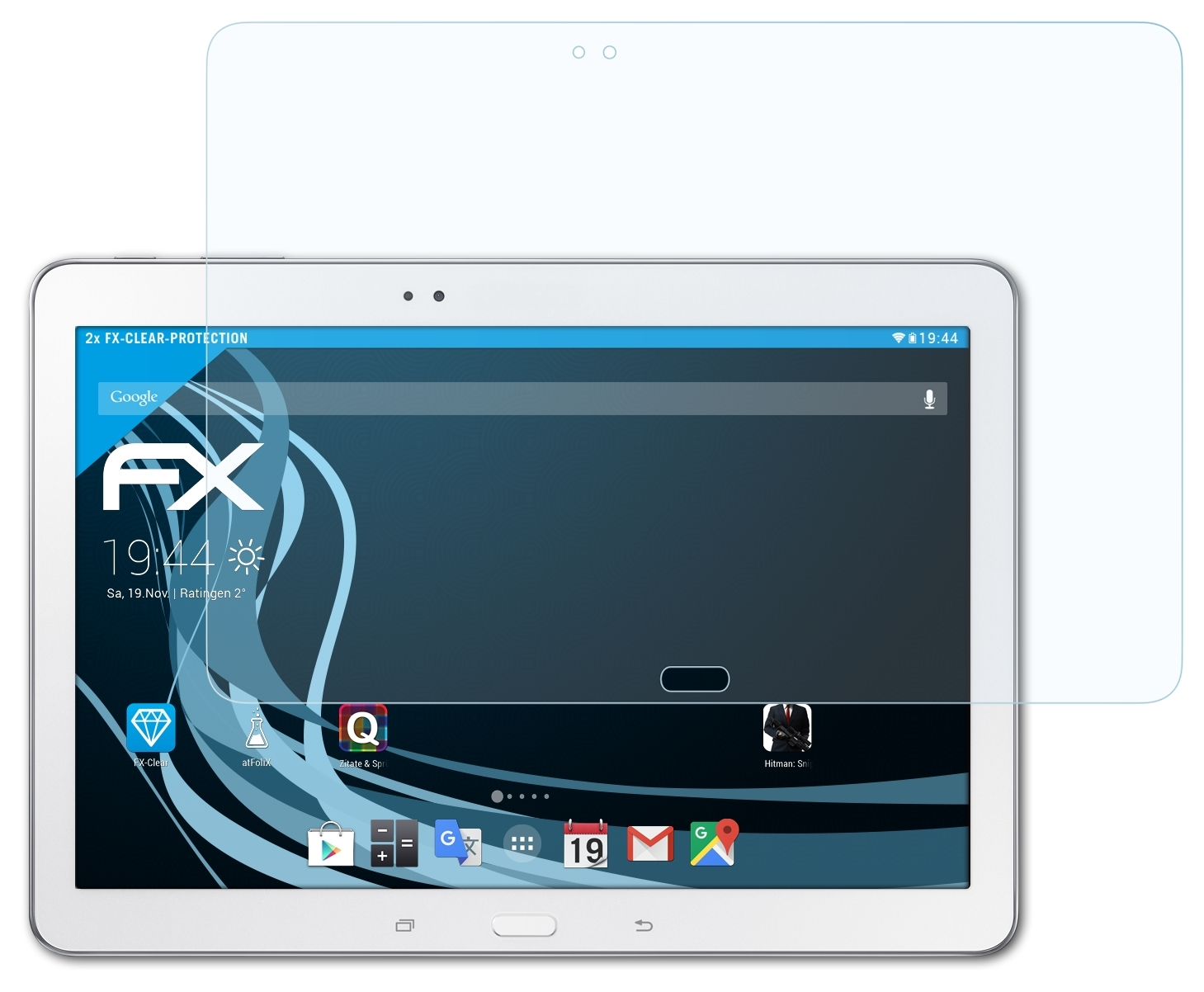 Wi-Fi)) Samsung TabPro & (LTE ATFOLIX FX-Clear Displayschutz(für 2x 10.1 Galaxy