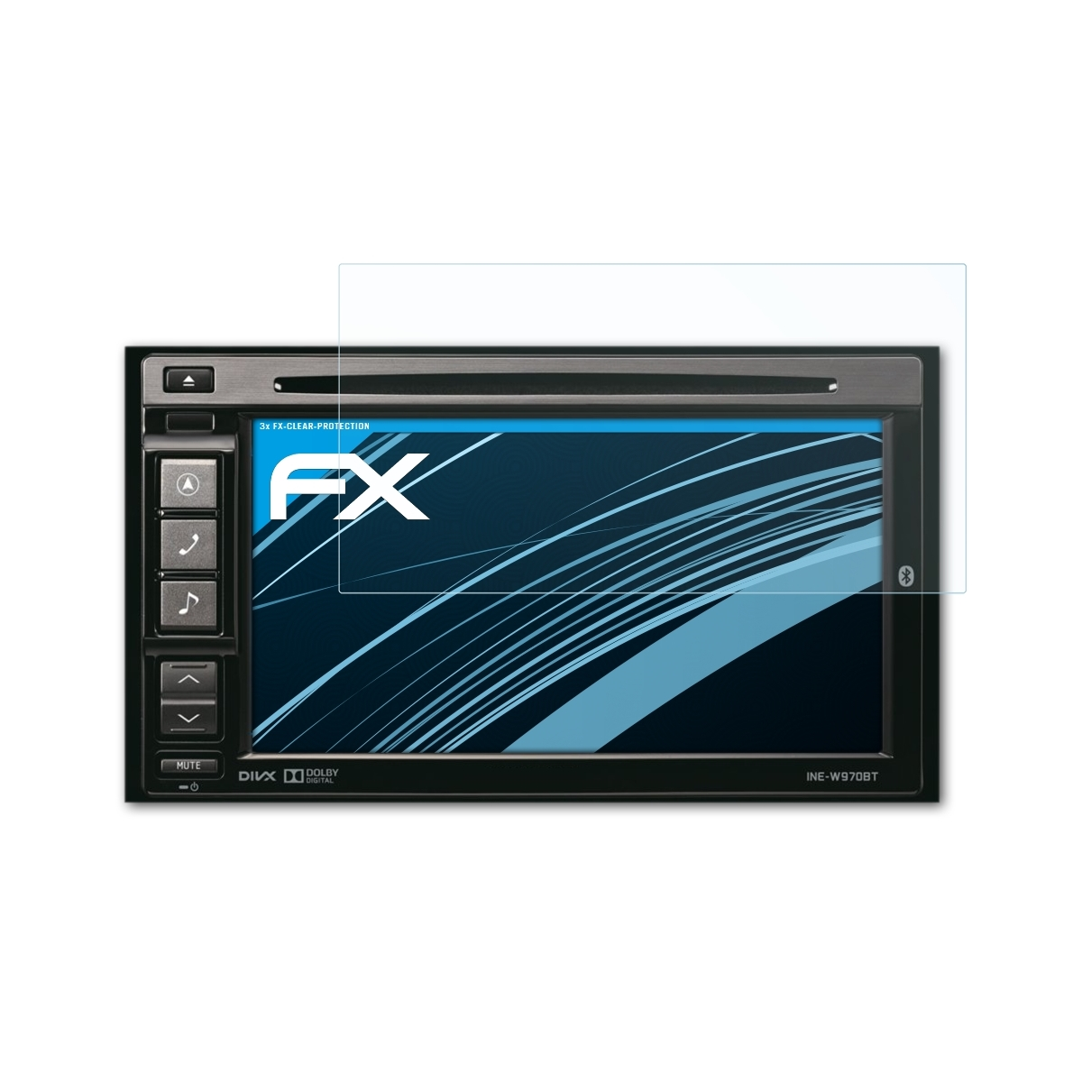 ATFOLIX 3x Displayschutz(für Alpine FX-Clear INE-W970BT)
