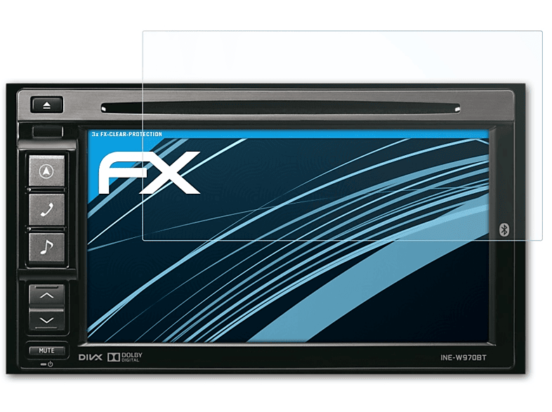 INE-W970BT) 3x FX-Clear ATFOLIX Displayschutz(für Alpine