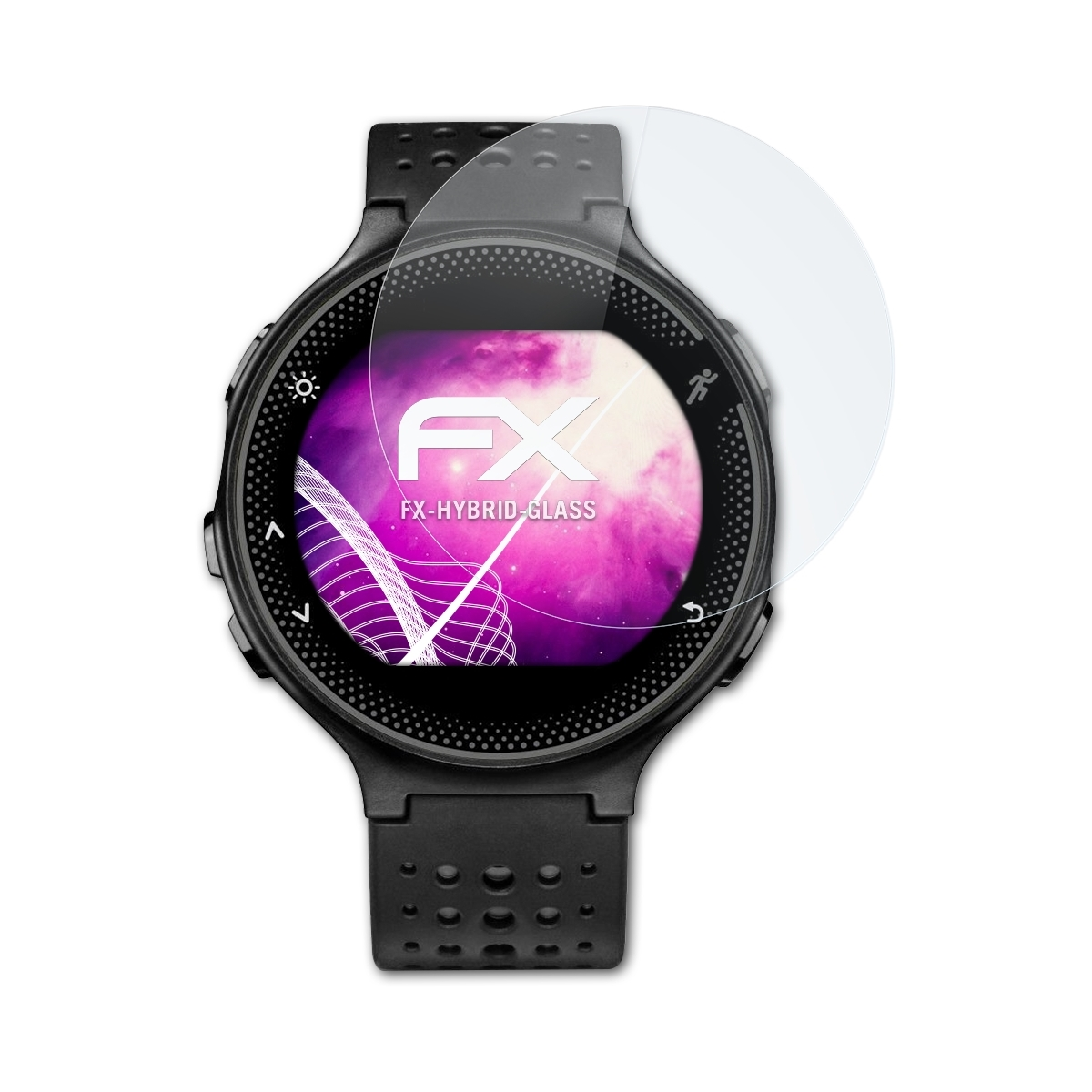 ATFOLIX Forerunner 235) Schutzglas(für Garmin FX-Hybrid-Glass