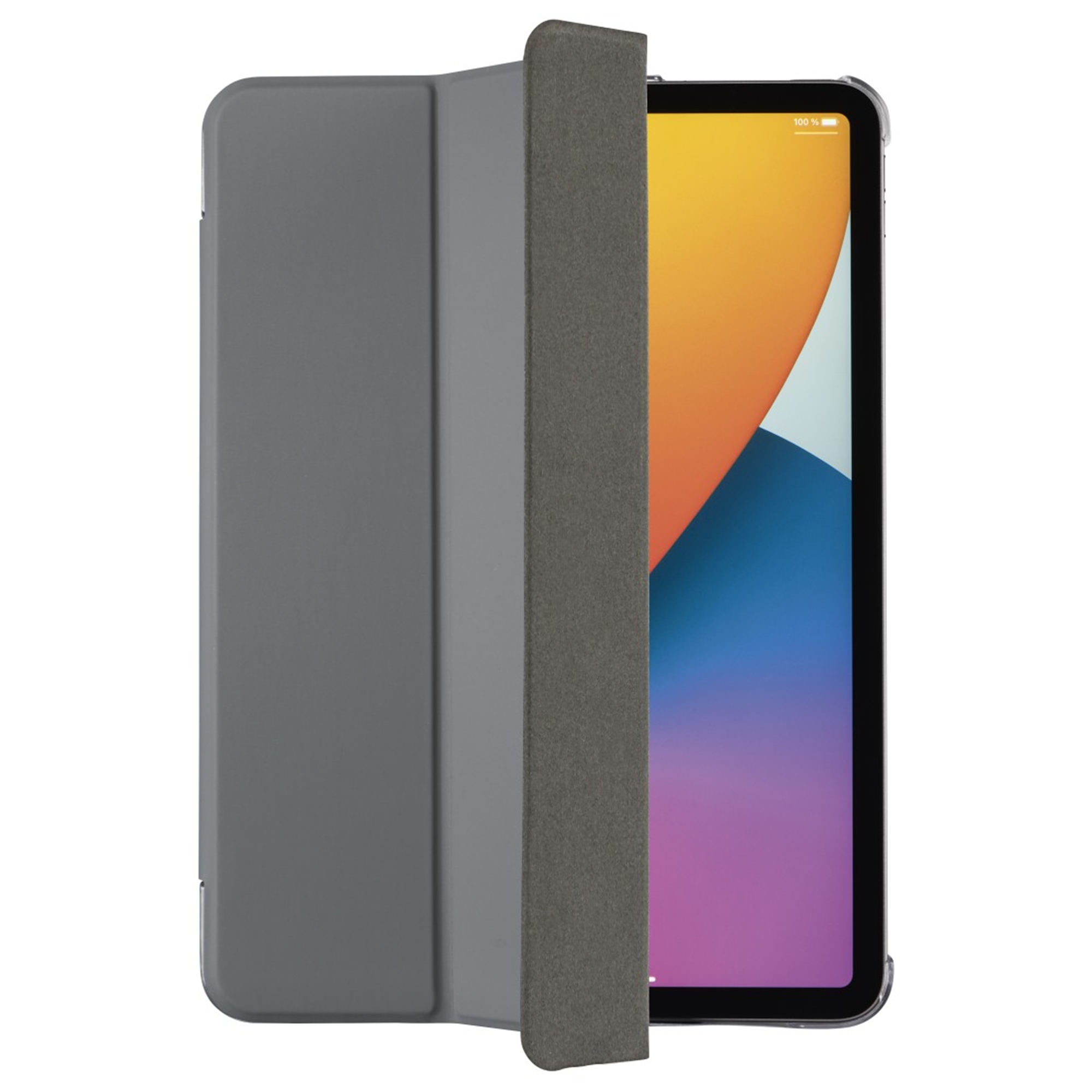 HAMA Fold Cover Polyurethan, Grau Clear Tablet-Case für Apple Flip