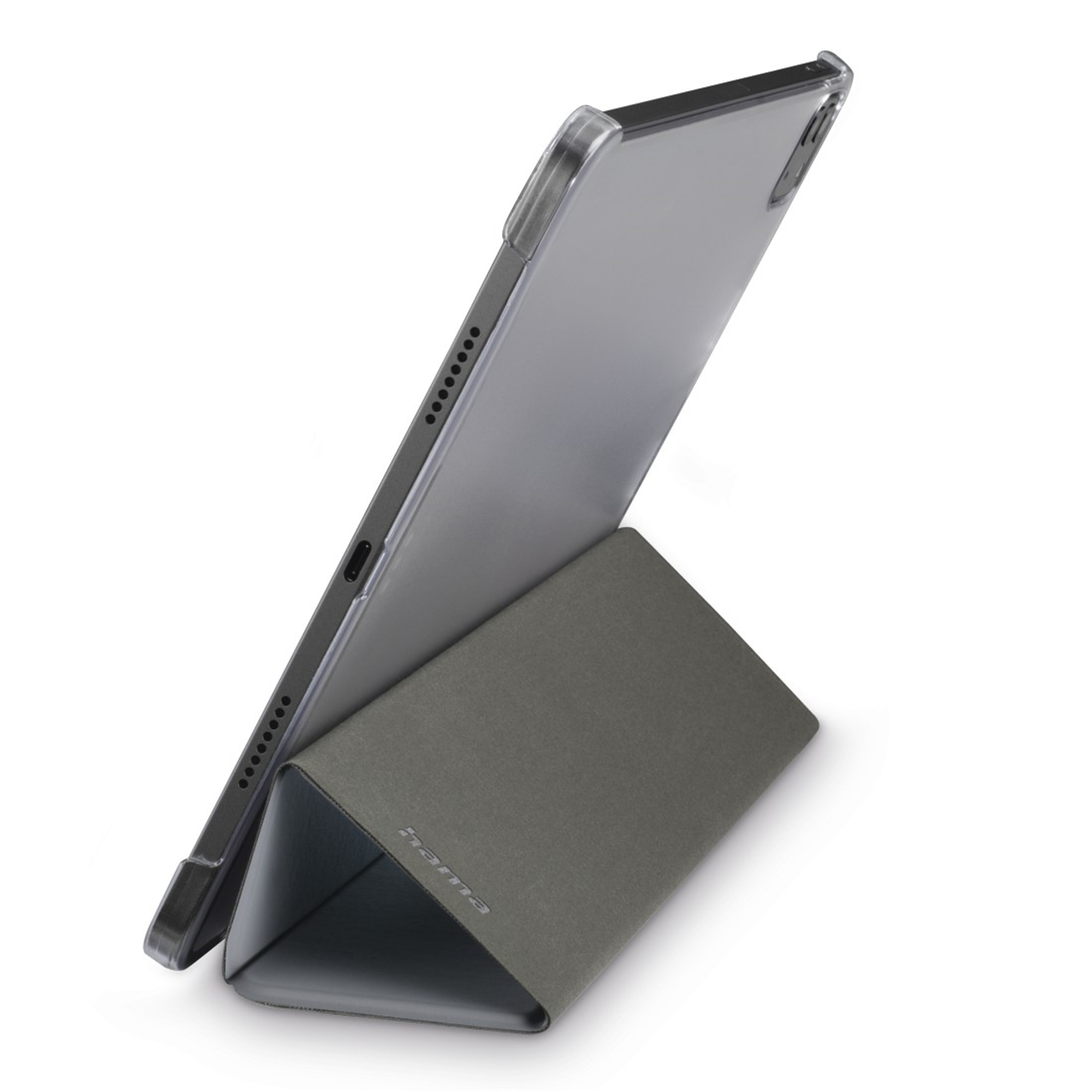 HAMA Fold Grau für Tablet-Case Polyurethan, Flip Cover Clear Apple