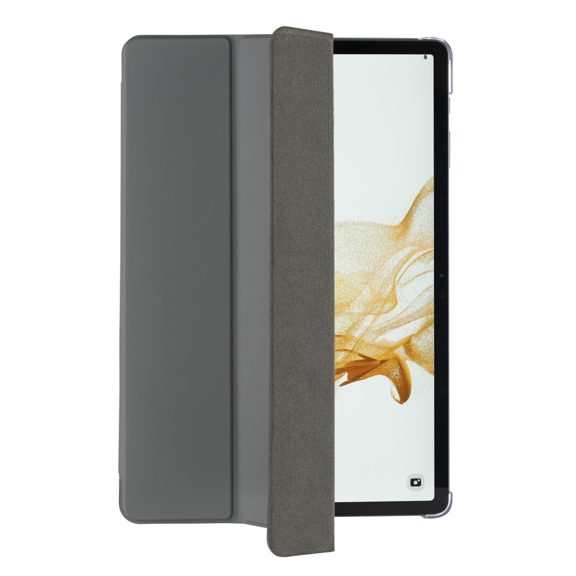 Flip Grau für Cover HAMA Tablet-Case Polyurethan, Fold Samsung Clear