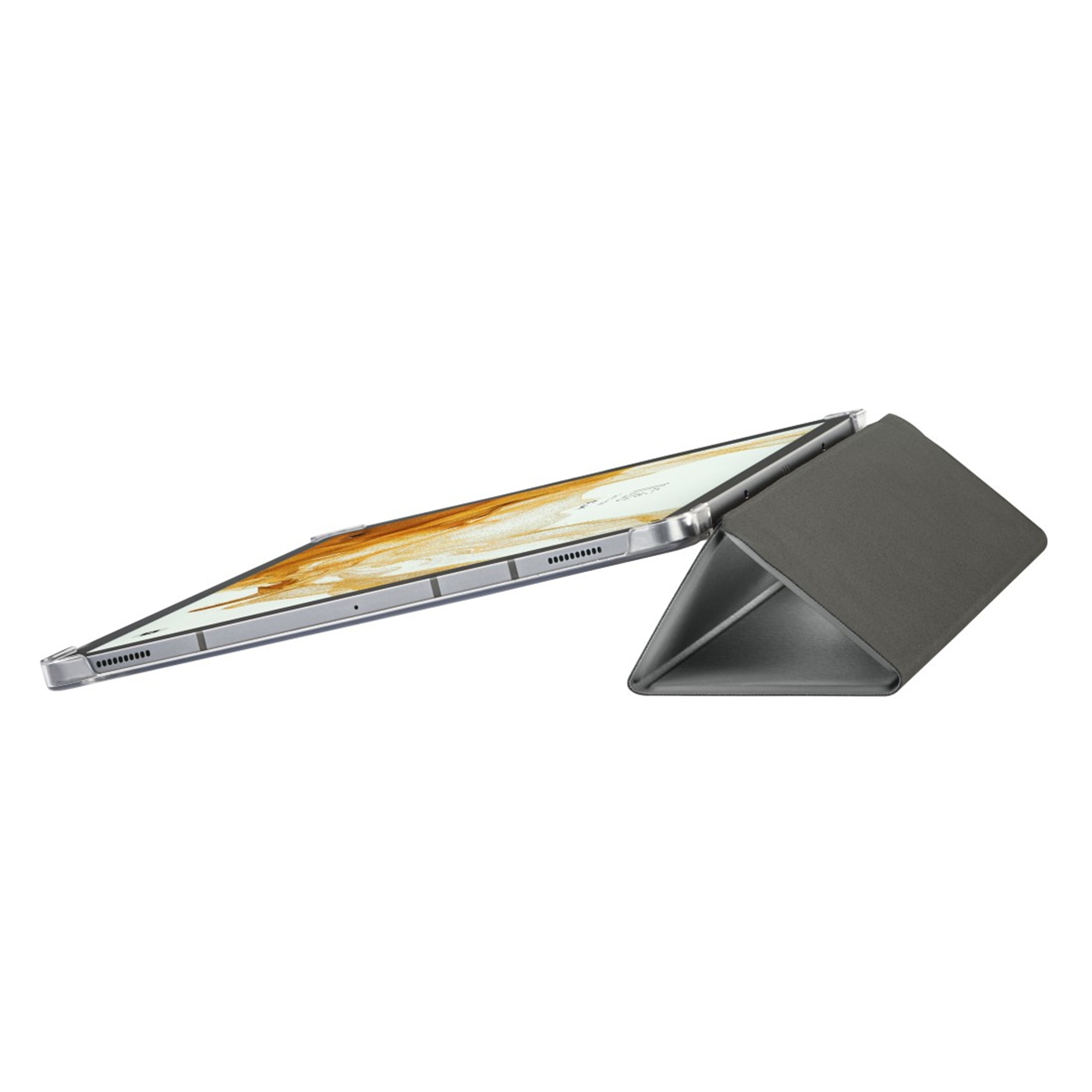 HAMA Fold Clear Cover Grau Tablet-Case Polyurethan, für Samsung Flip