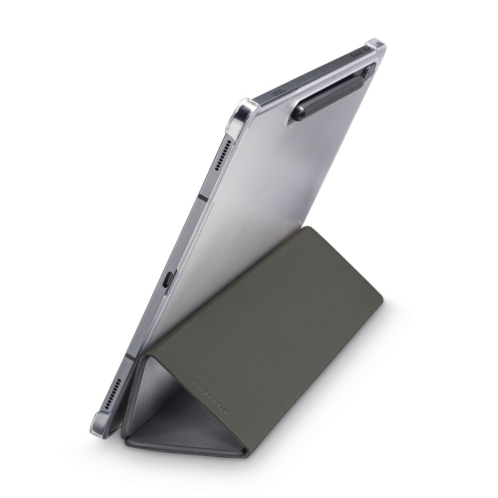 HAMA Samsung Cover Clear für Grau Flip Polyurethan, Fold Tablet-Case