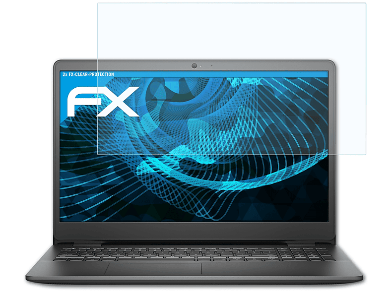 ATFOLIX 2x FX-Clear Displayschutz(für Inspiron 3000) Dell 15