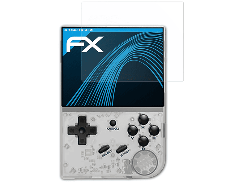 ATFOLIX 3x FX-Clear Displayschutz(für Anbernic RG35XX)