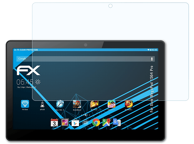 Xoro FX-Clear MegaPad 2x Displayschutz(für 1564 Pro) ATFOLIX
