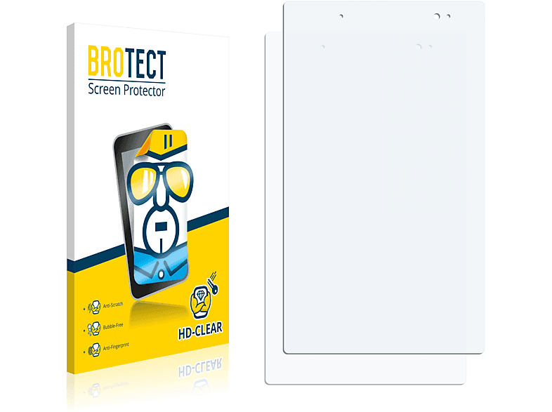 BROTECT 2x klare Schutzfolie(für Sony Xperia Compact SGP612) SGP611, Tablet Z3