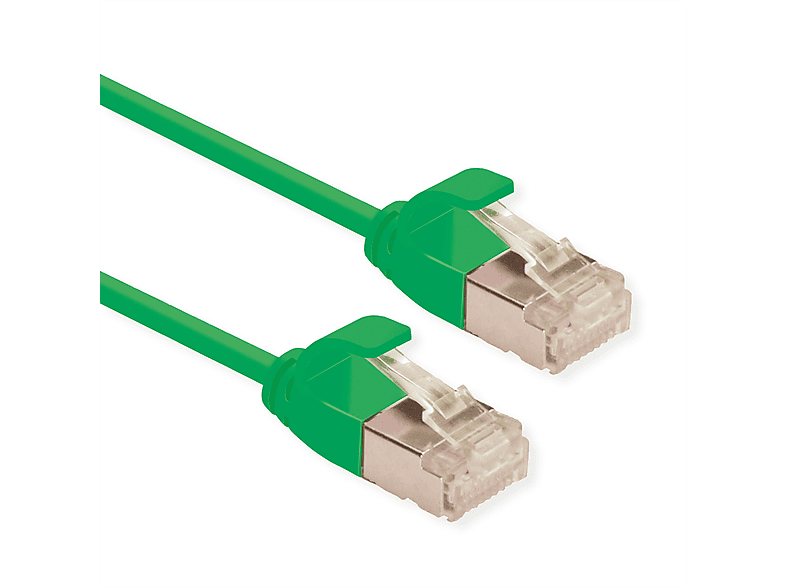 ROLINE U/FTP DataCenter Patchkabel Kat.6A (Class EA), LSOH, slim, FTP Patchkabel, 0,5 m | Adapter & Netzwerkkabel