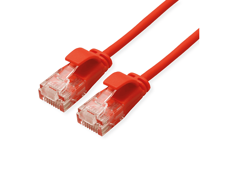 ROLINE GREEN UTP Patchkabel Kat.6A (Class EA), LSOH, slim, UTP Patchkabel, 0,15 m | Adapter & Netzwerkkabel