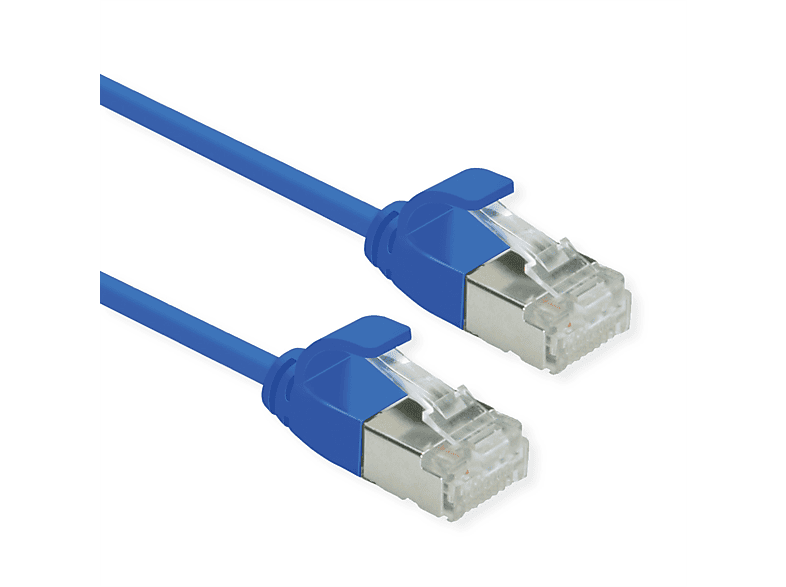 ROLINE U/FTP DataCenter Patchkabel Kat.6A (Class EA), LSOH, slim, FTP Patchkabel, 0,3 m