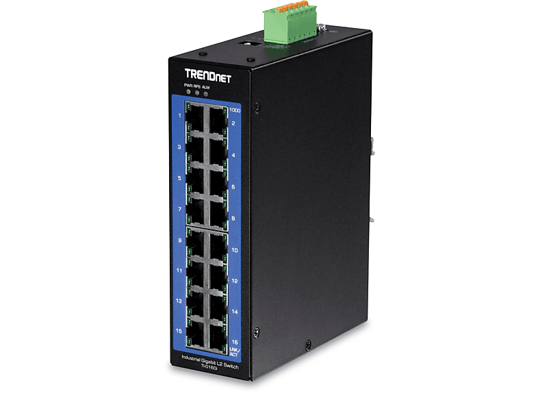 16Port Gigabit Industrial Managed DIN-Rail TRENDNET Switch L2 Networking Industrial TI-G160i