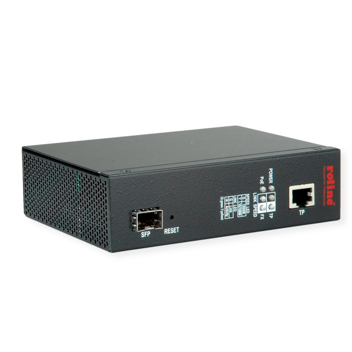 Gigabit Dual Ethernet Speed Konverter ROLINE 100/1000 Industrie - Medienkonverter Fiber