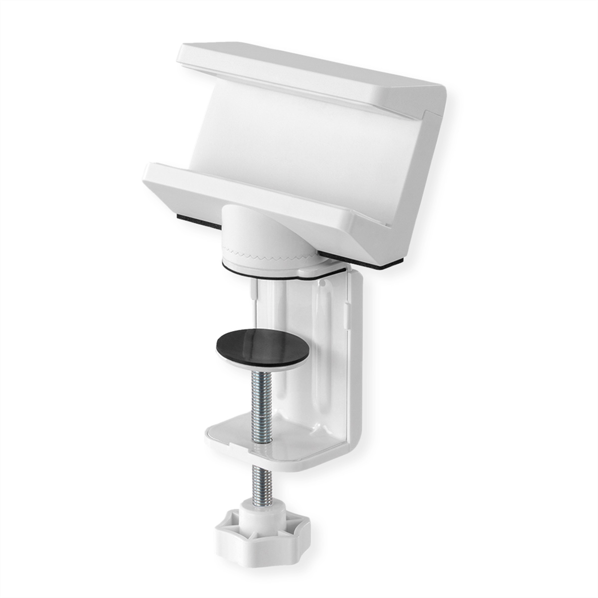 VALUE Tischklemme für Steckdosenleiste, weiß drehbar Kabelmanagement, 360°