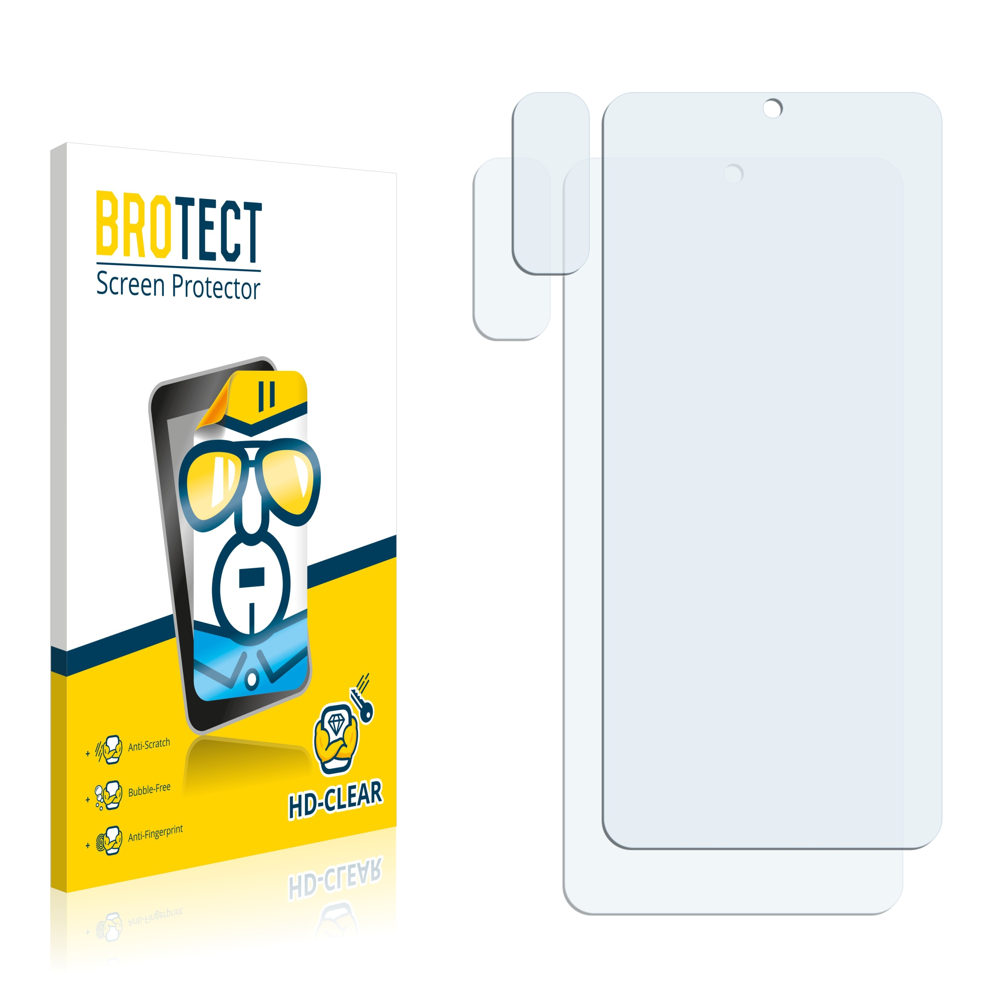 BROTECT 2x Schutzfolie(für klare Redmi Pro) Xiaomi Note 10