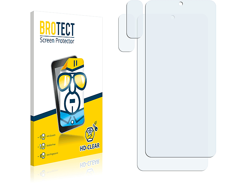 BROTECT 2x klare Schutzfolie(für Redmi Xiaomi 10 Note Pro)