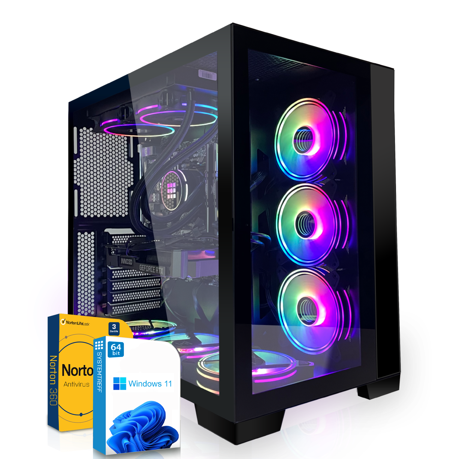 i7 GeForce Gaming High-End Intel® RTX™ mit Prozessor, Core™ Pro, GB Core Intel GB i7-14700K, SYSTEMTREFF PC Windows 11 Gaming NVIDIA mSSD, 32 RAM, 4070 1000